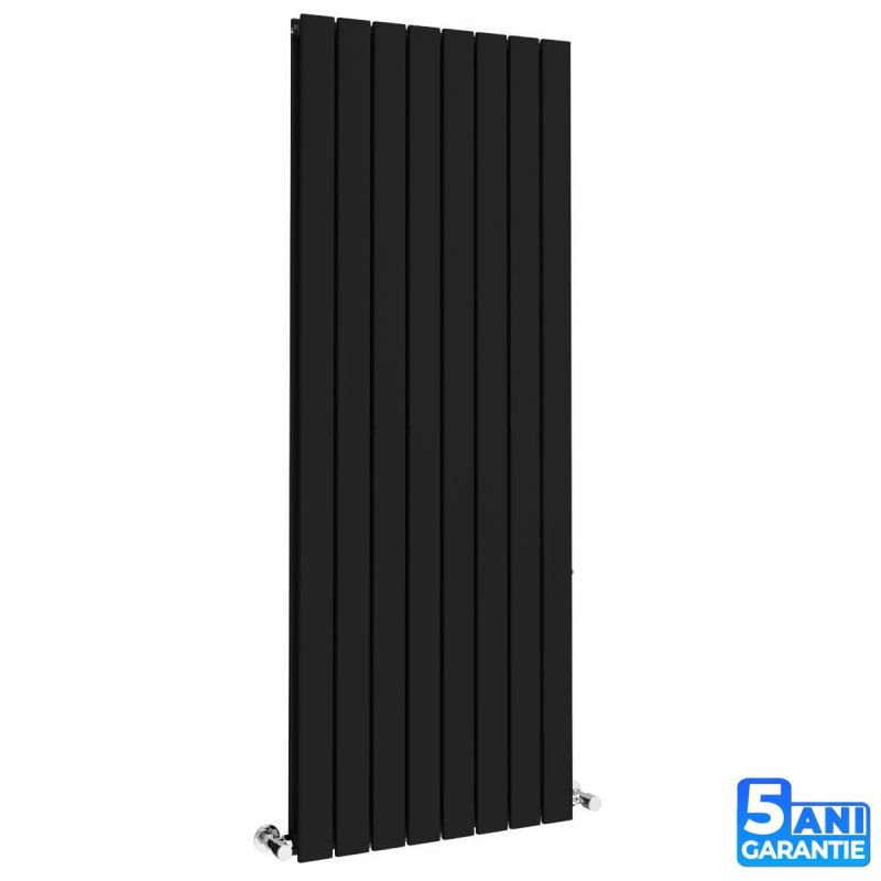 Calorifer dublu vertical, otel, Negru Mat, dimensiune: 180x61 cm, Kalifa