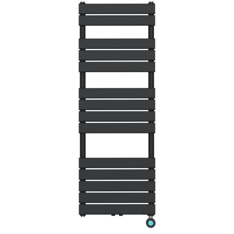 Calorifer electric din otel cu termostat digital LCD, Timer, Portprosop, Antracit, 120-140-160x50 cm, Nadir