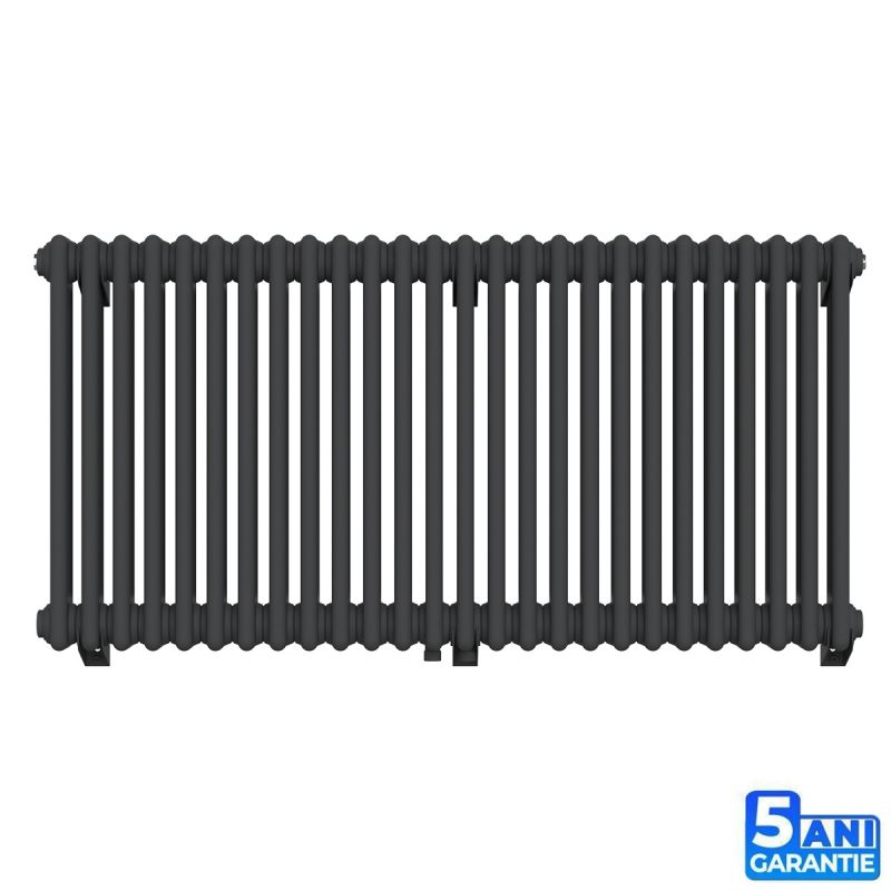 Calorifer orizontal din otel, 119x60 cm, 26 elementi, 1225 W, Antracit, Albion