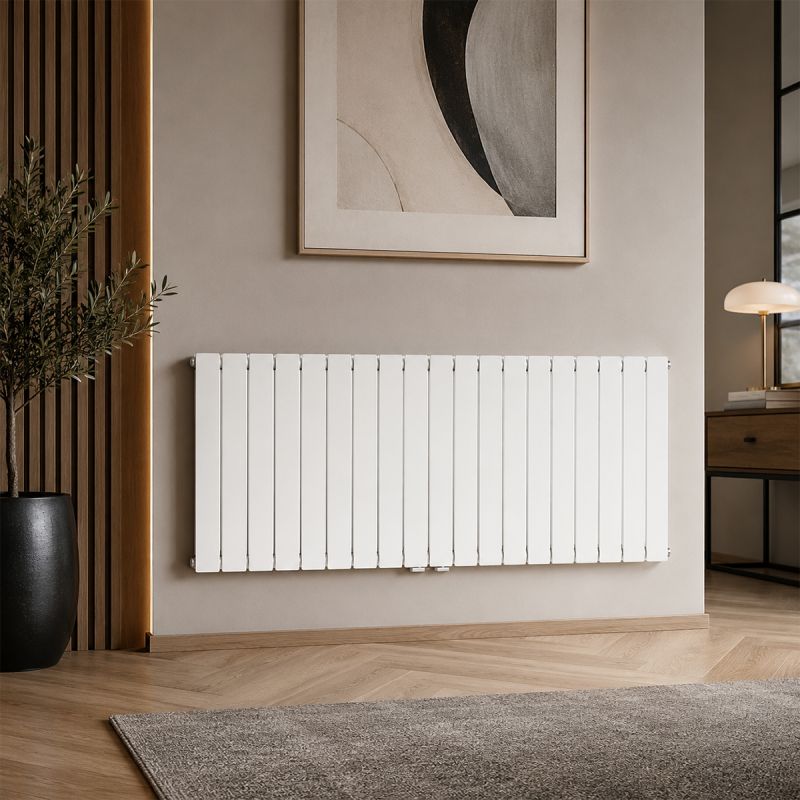 Calorifer, radiator Dublu din otel, Alb, 42 de elementi, 2107 W, 156x60 cm, Living sau Camera, Alesia