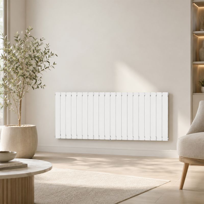 Calorifer, radiator Dublu din otel, Alb, 42 de elementi, 2107 W, 156x60 cm, Living sau Camera, Alesia