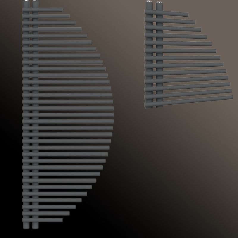 Calorifer, radiator, Portprosop din otel, 33 elementi, 585 W, 125x50 cm, Antracit, Brisa Blanca