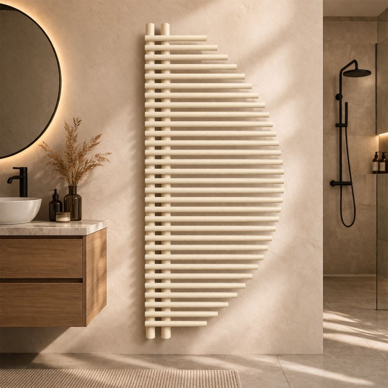 Calorifer, radiator, Portprosop din otel, 33 elementi, 585 W, 125x50 cm, Crem, Brisa Blanca