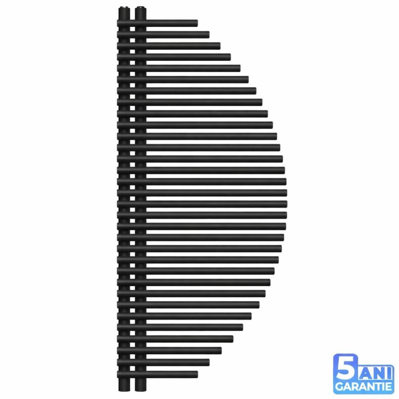 Calorifer, radiator, Portprosop din otel, 33 elementi, 585 W, 125x50 cm, Negru Mat, Brisa Blanca