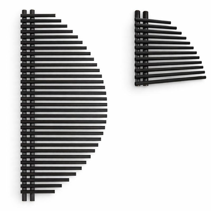 Calorifer, radiator, Portprosop din otel, 33 elementi, 585 W, 125x50 cm, Negru Mat, Brisa Blanca