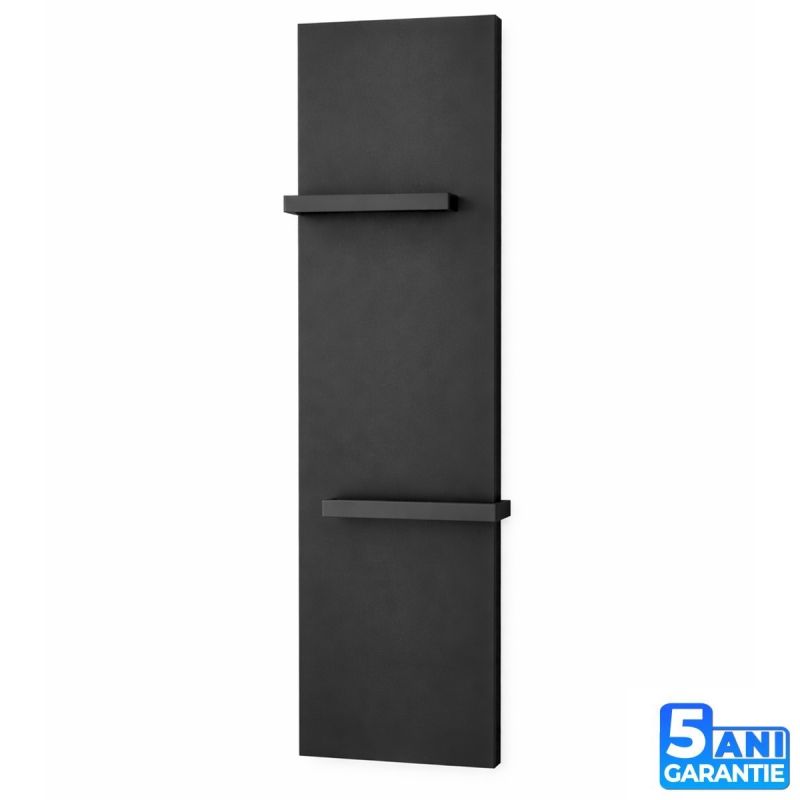 Calorifer, radiator Portprosop din otel, Negru Mat, 140 x 45 cm, Aphrodite