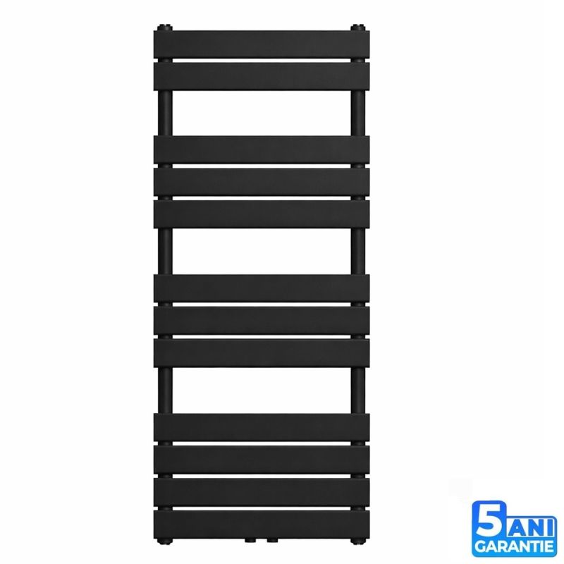 Calorifer, radiator Portprosop din otel, Negru Mat, Dimensiune: 120-140-160x50 cm, Nadir