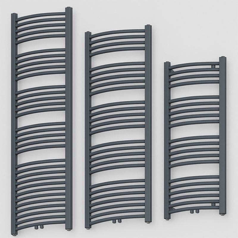 Calorifer, radiator Portprosop din otel,120-150-180x50 cm, Antracit, Design Curbat, Terma
