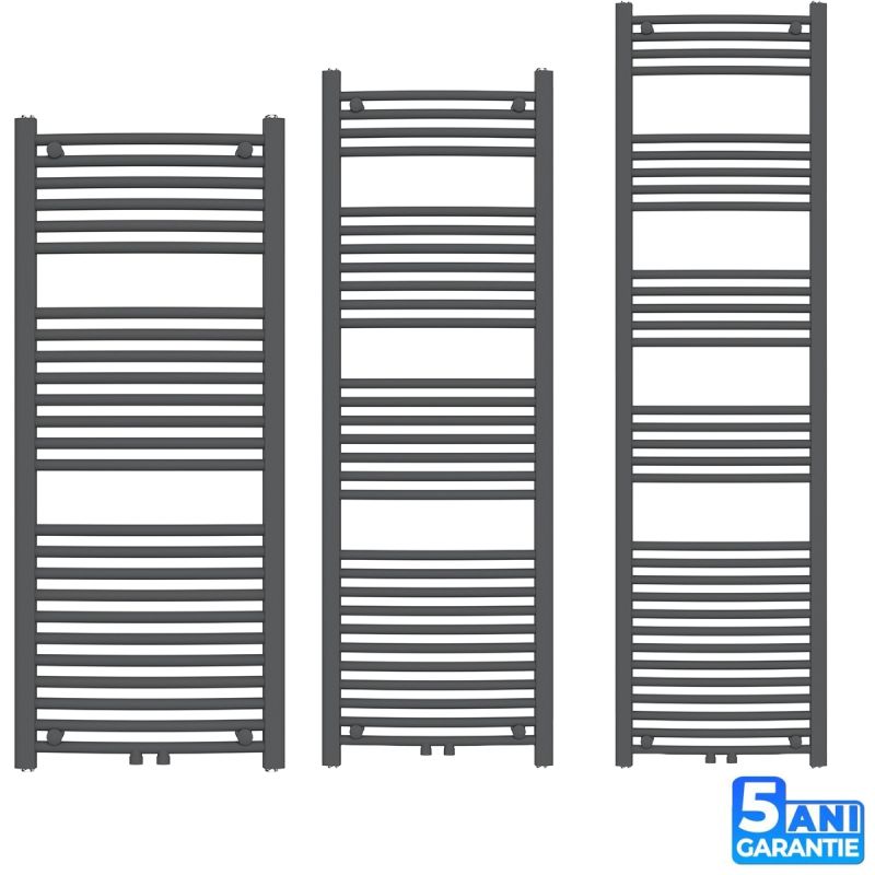 Calorifer, radiator Portprosop din otel,120-150-180x50 cm, Antracit, Design Curbat, Terma