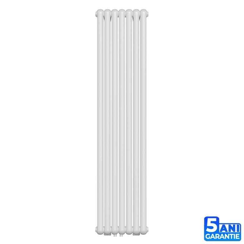 Calorifer vertical din otel, 188x44 cm, 2960 W, 7 elementi, Alb, Eleganza