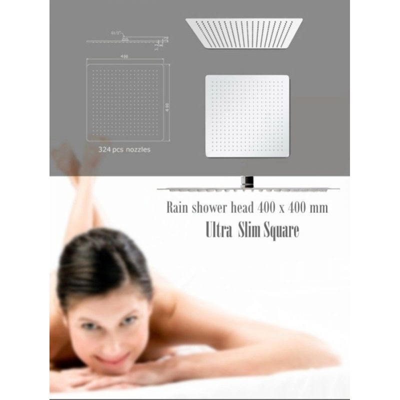 Cap de dus Ultra Slim Square, tip ploaie tropicala