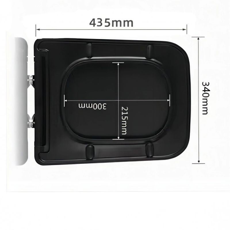 Capac Duroplast inchidere Soft-Close pentru vas wc Alfonso Negru Mat