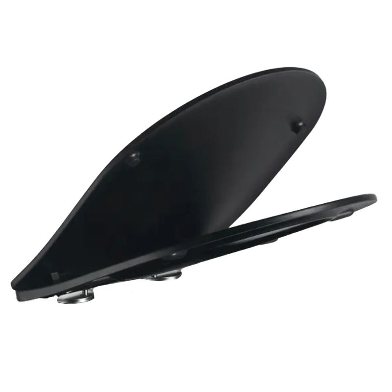 Capac slim, Duroplast inchidere Soft-Close pentru vas wc Ben, Negru Mat