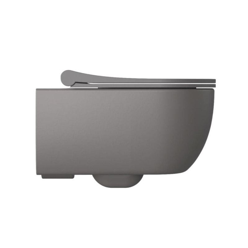 Capac WC Michael culoare Gri Model slim Inchidere soft close