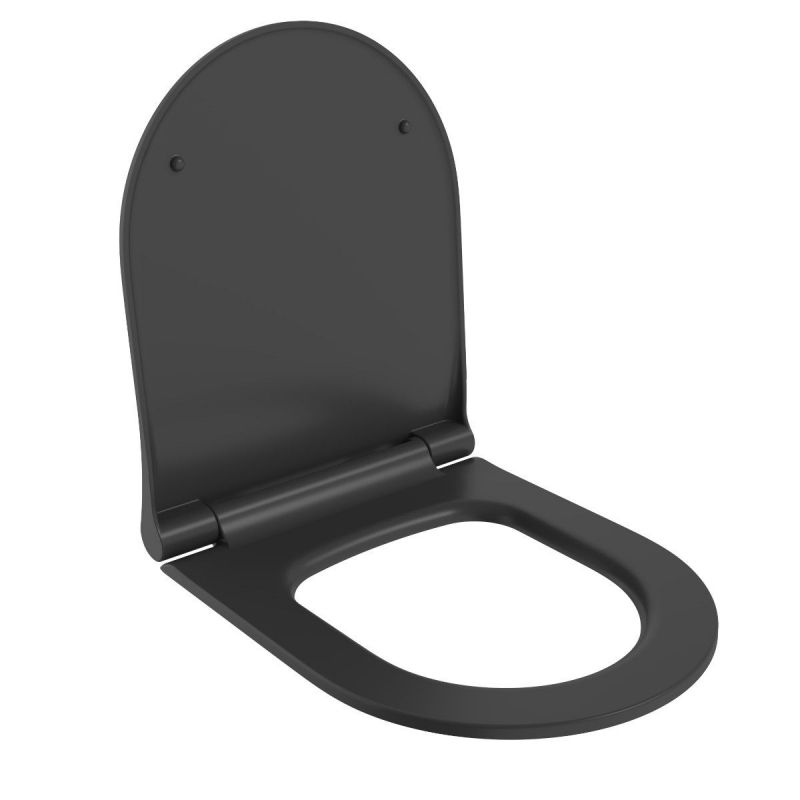 Capac WC Michael culoare Negru Mat Model slim Inchidere soft close
