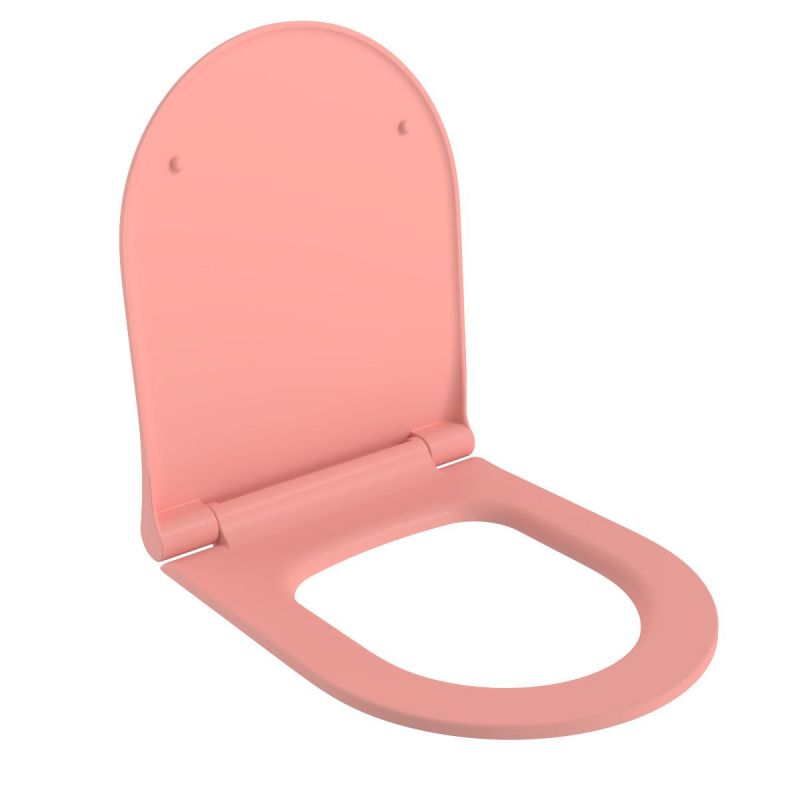 Capac WC Michael culoare Roz Somon Model slim Inchidere soft close