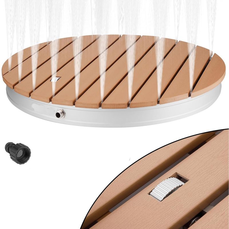 Dus mobil din wpc aluminiu, de podea, gradina, camping, inaltime reglabila a apei 4 m, diametru 70 cm, Sole