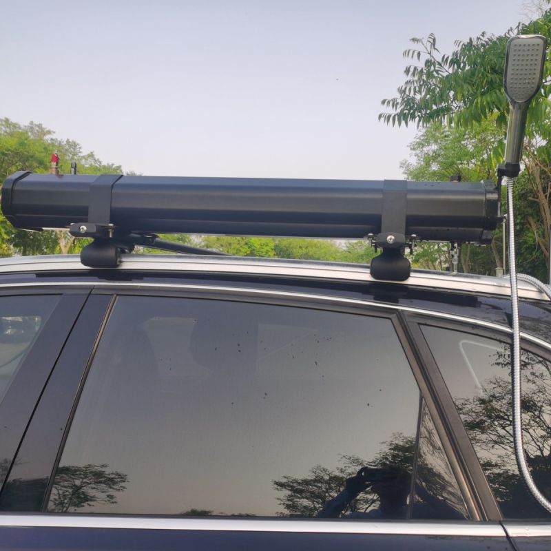 Dus solar auto de 30 litri, Camping, Portabil, dus de mana si pistol off-road, Negru, Cordoba