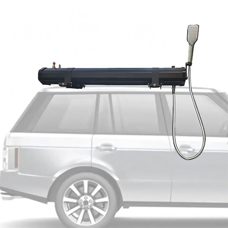 Dus solar auto de 30 litri, Camping, Portabil, dus de mana si pistol off-road, Negru, Cordoba