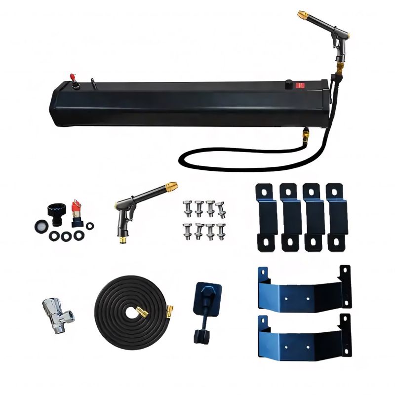Dus solar auto de 30 litri, Camping, Portabil, dus de mana si pistol off-road, Negru, Cordoba