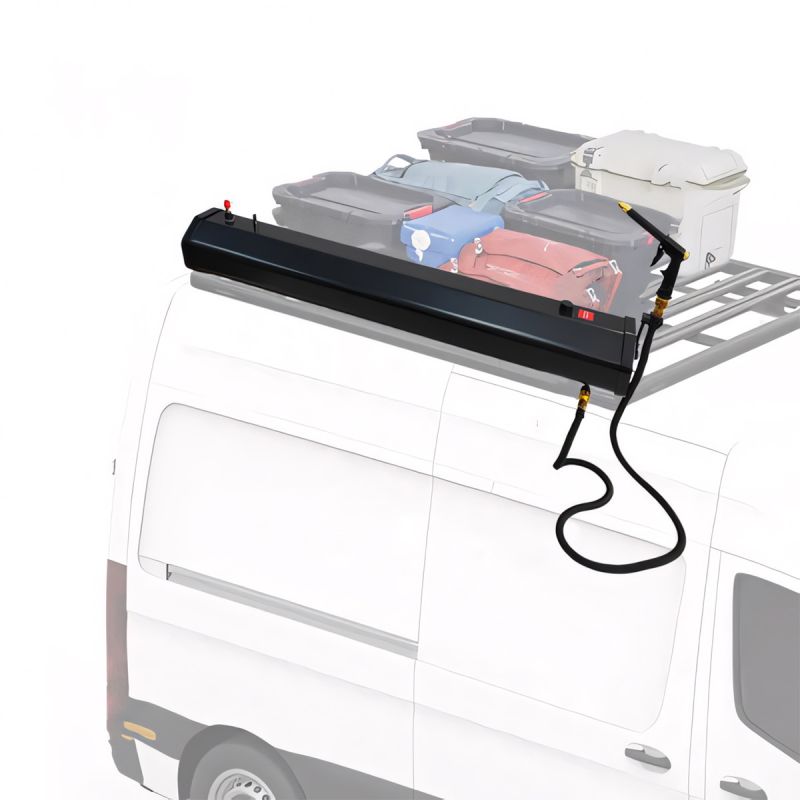 Dus solar auto de 30 litri, Camping, Portabil, dus de mana si pistol off-road, Negru, Cordoba
