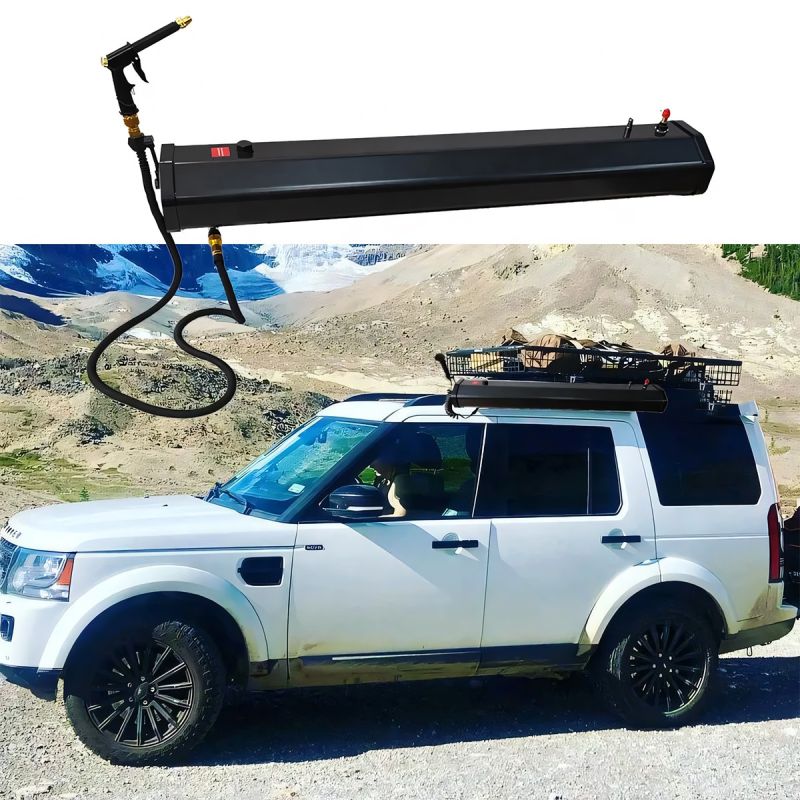 Dus solar auto de 30 litri, Camping, Portabil, dus de mana si pistol off-road, Negru, Cordoba