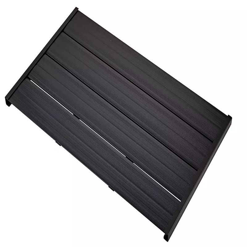 Dus solar de 35 Litri, pentru gradina si piscina, robinet pentru picioare, dus tip ploaie, PVC+ABS, Negru Nichel Mat, Cadiz
