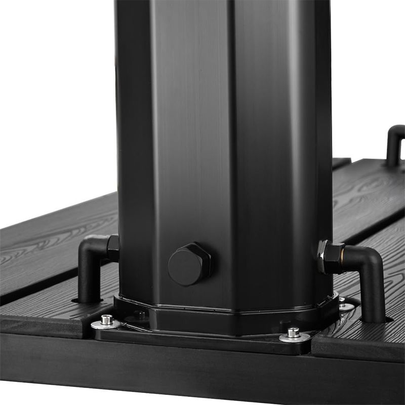 Dus solar tip perdea, capacitate de 40 L, gradina si piscina, WPS, Negru Mat, Viento