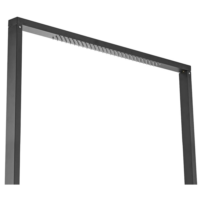 Dus solar tip perdea, capacitate de 40 L, gradina si piscina, WPS, Negru Mat, Viento