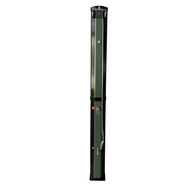 Dus solar, Verde Negru, PVC+ABS, 60 Litri, robinet pentru picioare, dus de mana, termometru, dus tip ploaie, Alicante