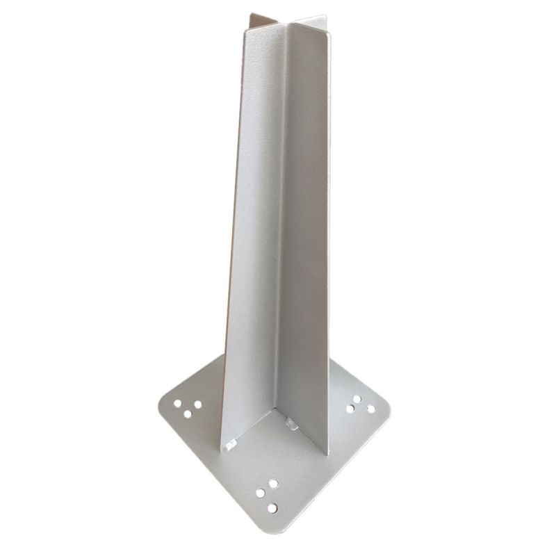 Element de fixare a dusului solar in pamant, otel, dimensiuni 20x20 cm, Natur