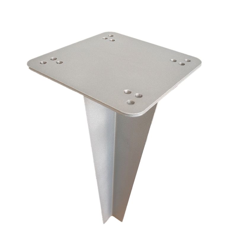 Element de fixare a dusului solar in pamant, otel, dimensiuni 20x20 cm, Natur