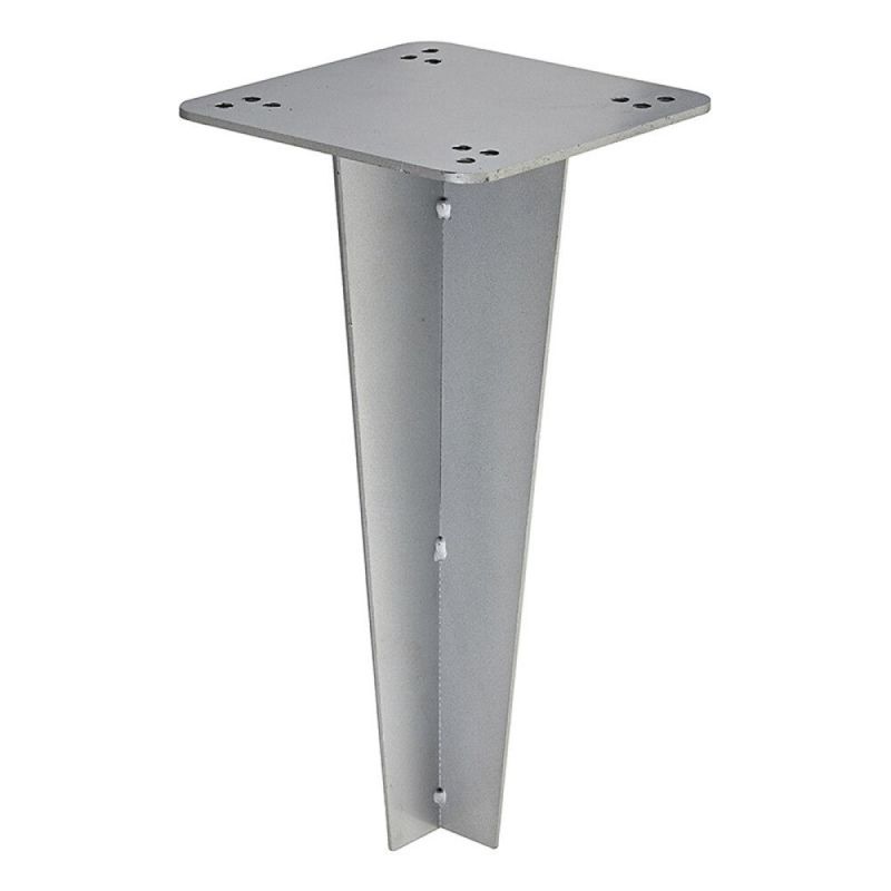 Element de fixare a dusului solar in pamant, otel, dimensiuni 20x20 cm, Natur