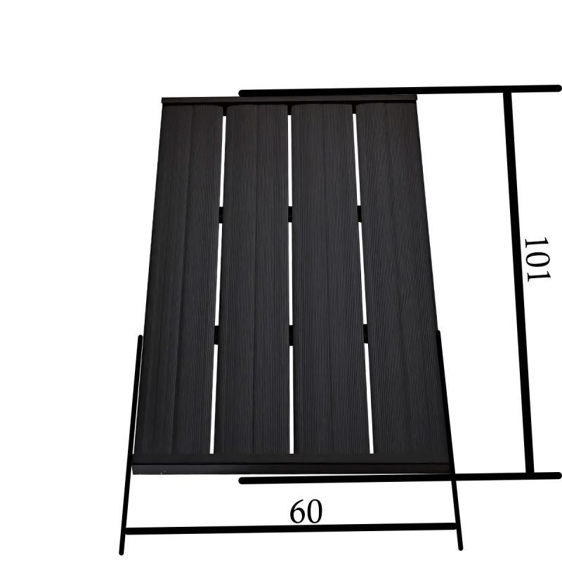 Element de podea din Pvc pentru dus solar din otel, dimensiuni 101x60, Negru, Aria