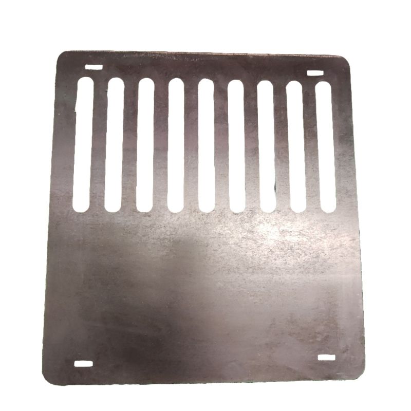 Gratar pe lemn cu plita mare din fonta, Vatra de foc, Multifunctional, din otel corten,  dia 100xH 70 cm, AshCraft