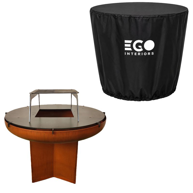 Husa de protectie impermeabila din nailon, cu snur pentru gratarul Ashcraft, diamentru 100, Negru