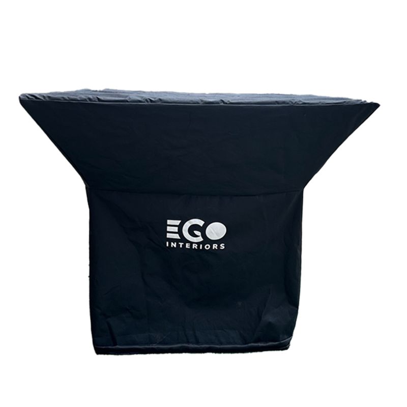 Husa de protectie impermeabila din nailon, cu snur pentru gratarul Rustico, dimensiune 100x100 cm, Negru