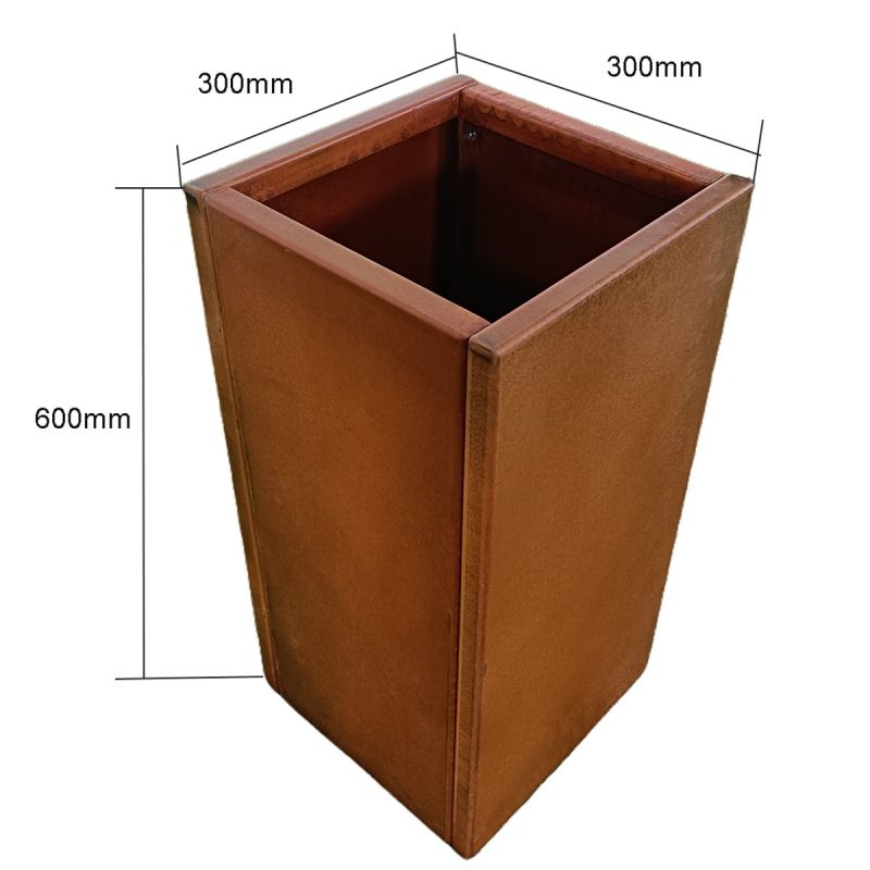 Jardinera modulara, inaltime de 60 sau 80 cm, otel corten de 2 mm, Neoglow