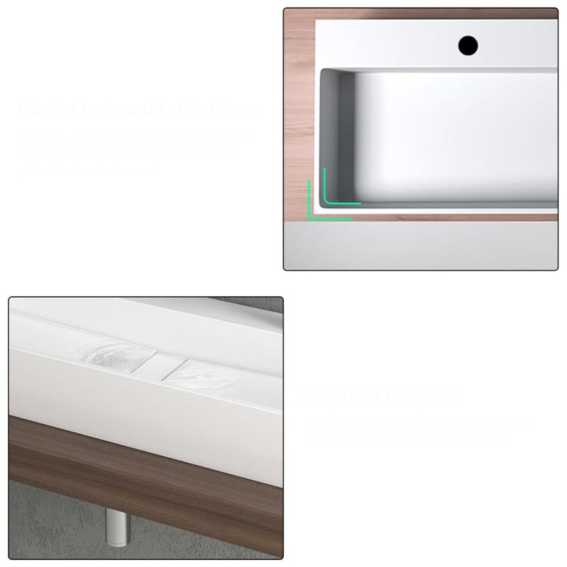 Lavoar 6028, Alb Mat, 120x40 cm, scurgere ascunsa, cu 2 gauri de baterie, montaj pe blat, compozit mineral