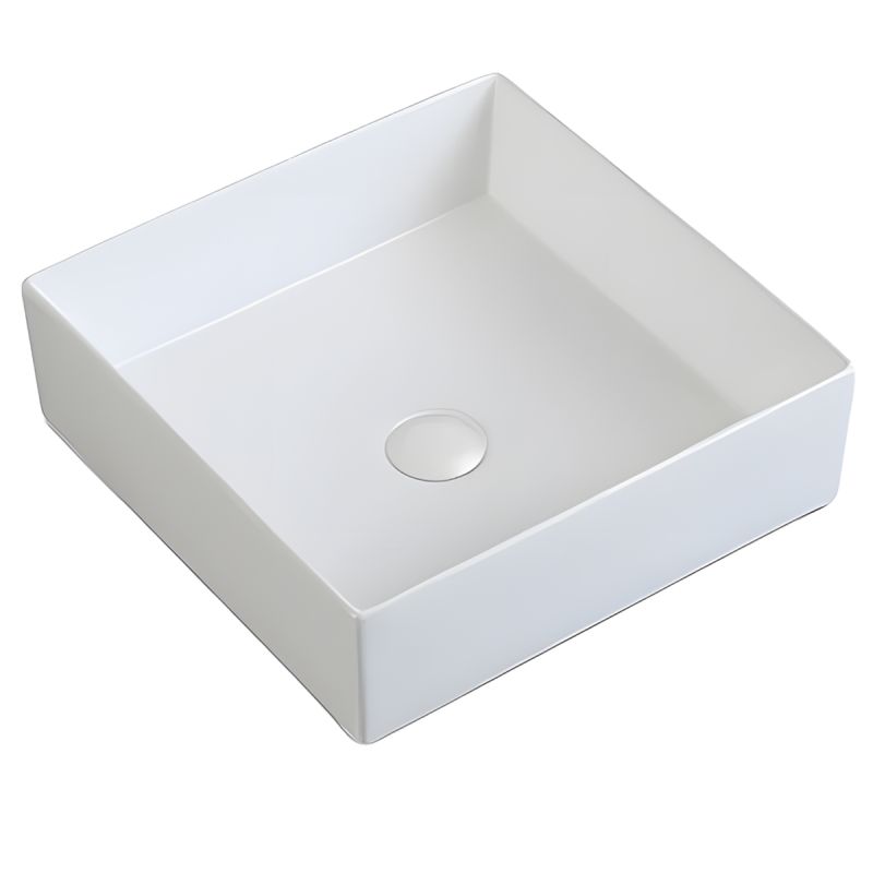 Lavoar, Alb Mat, ceramica sanitara, montaj pe blat 40x40 cm, Blanco