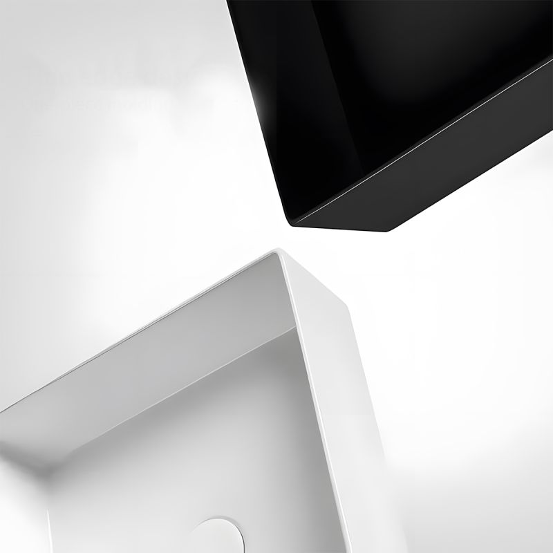 Lavoar, Alb Mat, ceramica sanitara, montaj pe blat 40x40 cm, Blanco