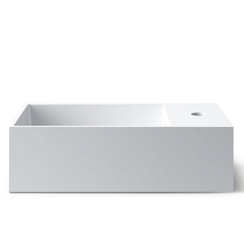 Lavoar Anabel, compozit mineral, montaj suspendat sau pe blat, gaura de baterie pe dreapta, 48x24 cm