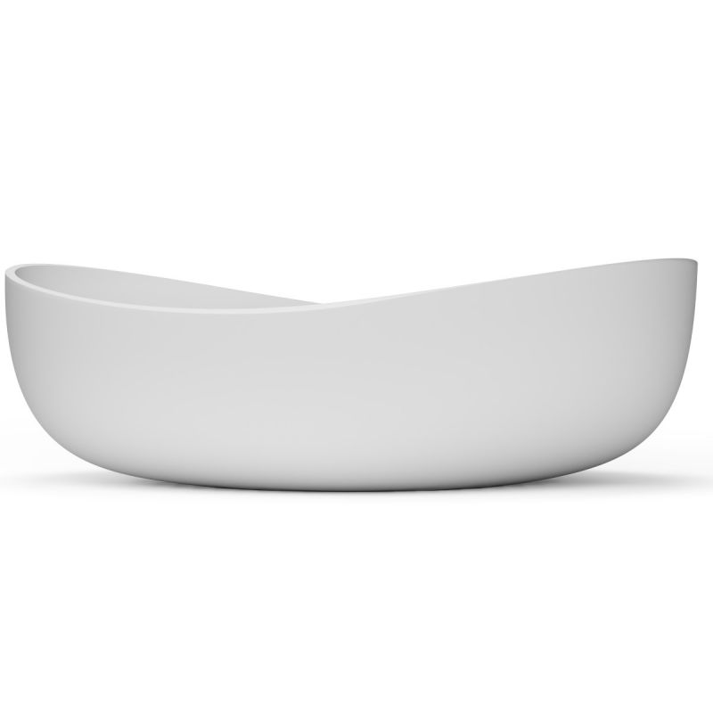 Lavoar compozit mineral, Alb Lucios, montaj pe blat, ventil inclus alb lucios, 65x40x20 cm, Lirio