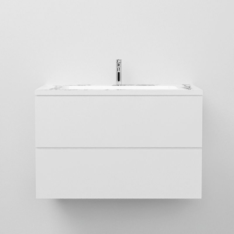 Lavoar, compozit mineral, montaj semi-incastrat, cu gaura de baterie, 61-91x46 cm, Cortina