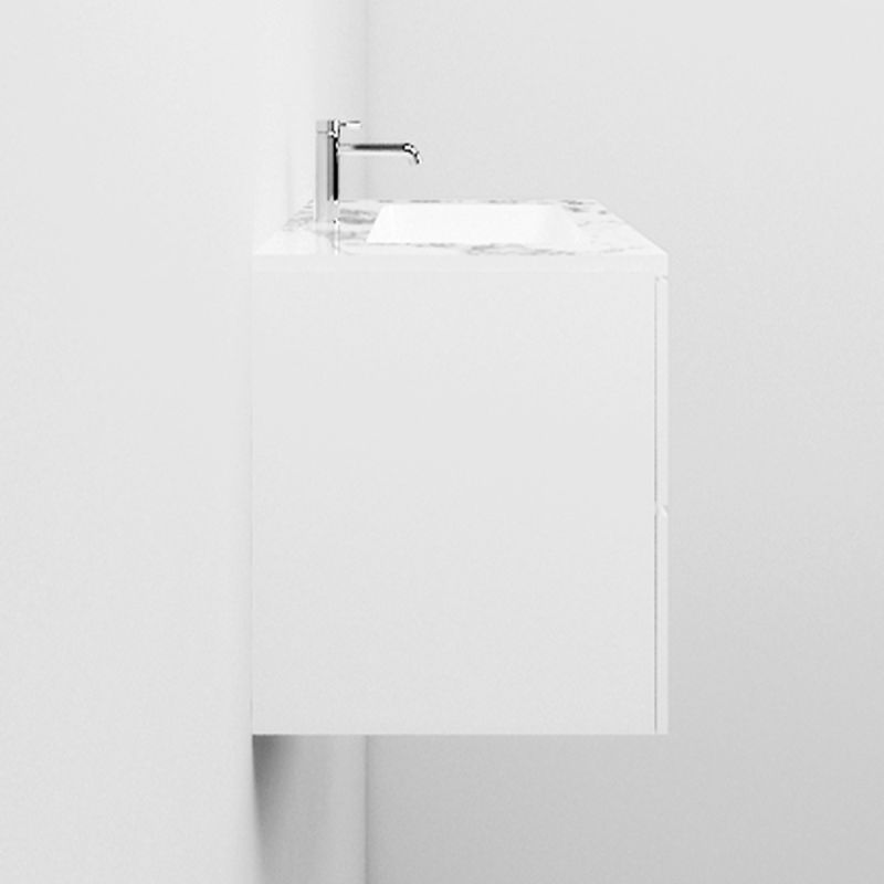 Lavoar, compozit mineral, montaj semi-incastrat, cu gaura de baterie, 61-91x46 cm, Cortina