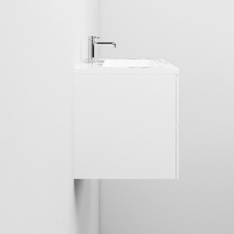 Lavoar, compozit mineral, montaj semi-incastrat, cu gaura de baterie, 61-91x46 cm, Cortina