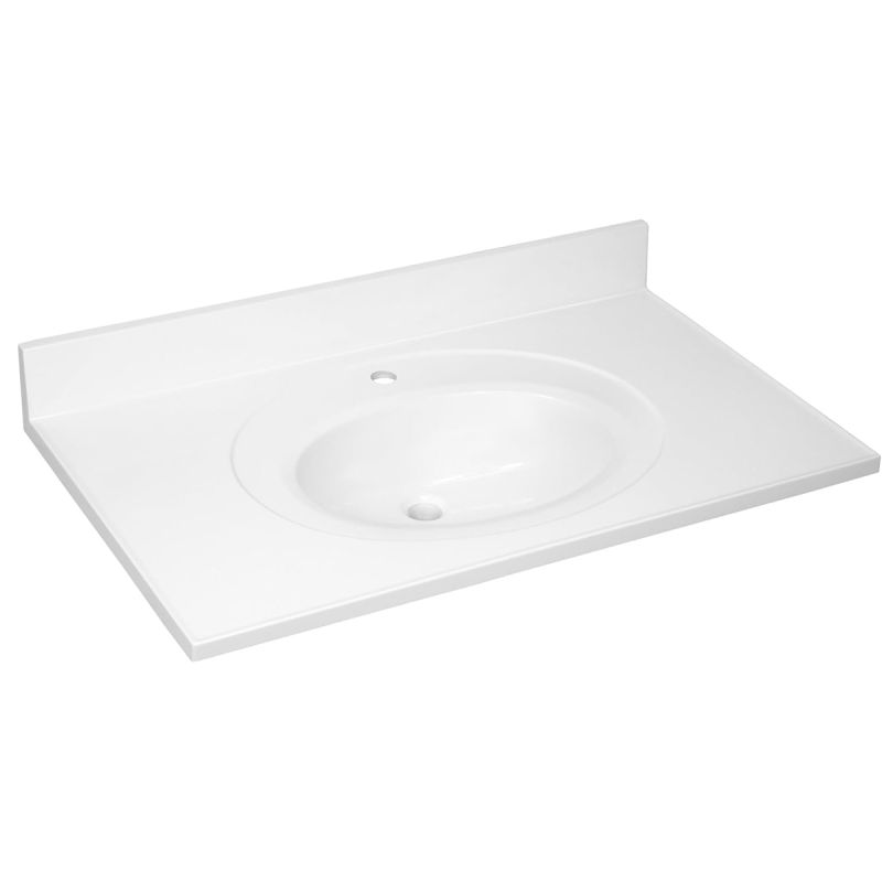 Lavoar, compozit mineral, montaj semi-incastrat, o gaura de baterie, ventil alb inclus, 78x56-63x48 cm, Nobile