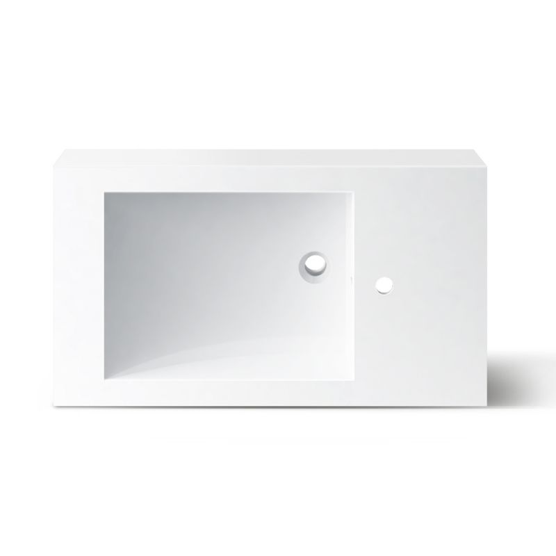 Lavoar, compozit mineral, montaj suspendat, cu gaura de baterie pe partea dreapta, 95x47 cm, Veloce