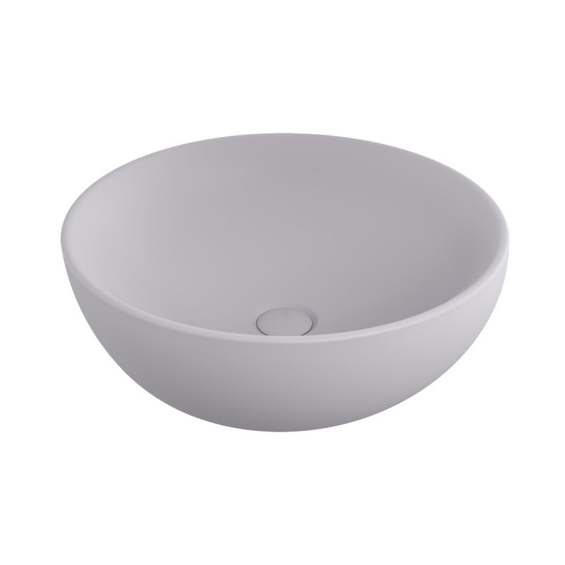 Lavoar, diametru 45 cm, Gri Mat, Power Colour, montaj pe blat, ceramica sanitara, Molis