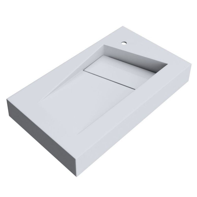 Lavoar EGO-17 , compozit marmura, montaj pe blat sau suspendat, scurgere ascunsa, 80x46